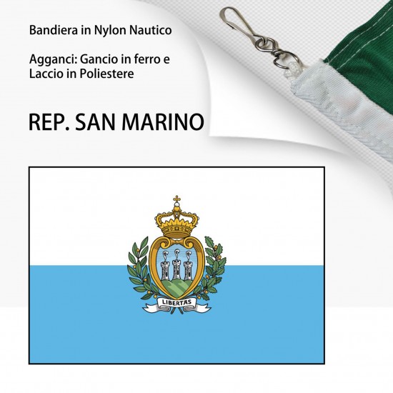 BANDIERA IN NYLON NAUTICO REPUBBLICA DI SAN MARINO