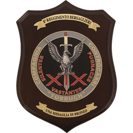 CREST E.I. - 8° REGGIMENTO BERSAGLIERI COMPAGNIA CONTROCARRI "TOBRUCH" - UNA MEDAGLIA DI BRONZO