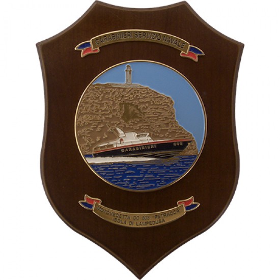 CREST CARABINIERI SERVIZIO NAVALE MOTOVEDETTA 808 "PETRACCA"-  LAMPEDUSA