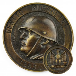 FERMACARTE PRIMO CENTENARIO DELLA NASCITA DI BENITO MUSSOLINI (BRONZO)