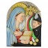 MADONNA E CARABINIERE "VIRGO FIDELIS" SU LEGNO DIPINTO A MANO