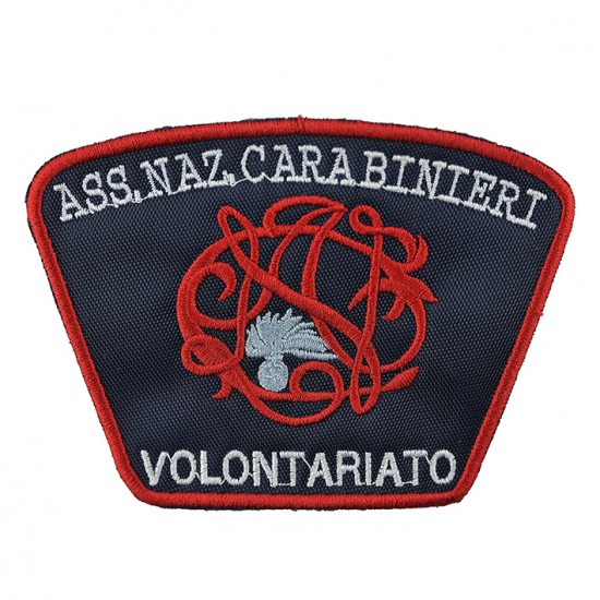 PATCH IN VELCRO RICAMATO ASSOCIAZIONE NAZIONALE CARABINIERI VOLONTARIATO