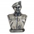 BUSTO IN RESINA ARGENTO CARABINIERE 15cm C/BASE