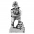 STATUINA IN RESINA ARGENTO CARICATURA CARABINIERE 16cm