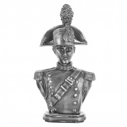 BUSTO IN RESINA ARGENTO UFFICIALE CARABINIERE 18cm