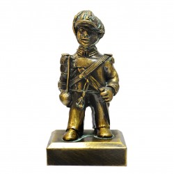 STATUINA IN RESINA BRONZO CARICATURA UFFICIALE CARABINIERE 15cm