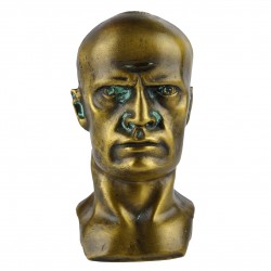 STATUA TESTA BENITO MUSSOLINI BRONZO