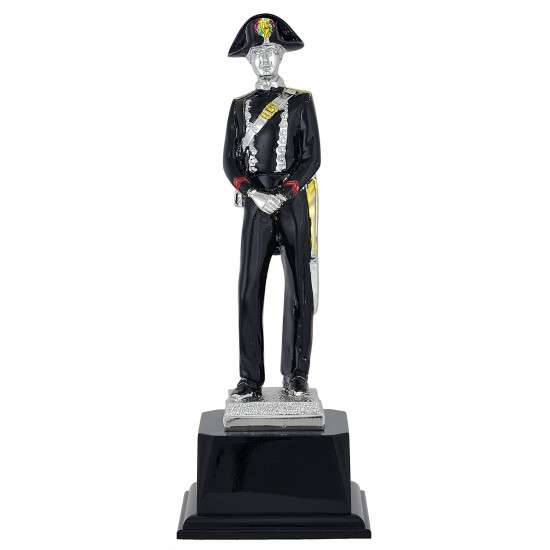 STATUA IN METALLO COLORATA CARABINIERE h29cm