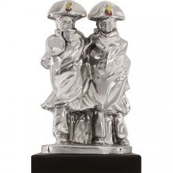 STATUA ARGENTO CARABINIERI IN TORMENTA h31cm