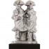 STATUA ARGENTO CARABINIERI IN TORMENTA h31cm