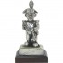 STATUINA IN RESINA ARGENTO CARICATURA UFFICIALE CARABINIERE 17cm