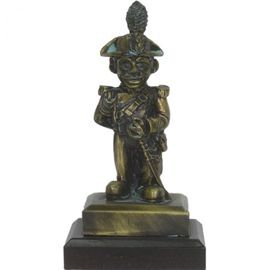 STATUINA IN RESINA BRONZO CARICATURA UFFICIALE CARABINIERE 17cm