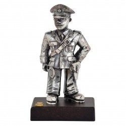 STATUA ARGENTO CARICATURA CARABINIERE CON PALETTA