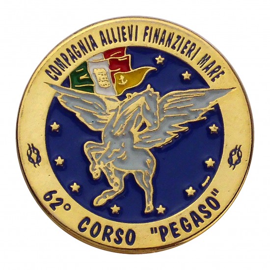 DISTINTIVO GUARDIA DI FINANZA - 62° CORSO "PEGASO" COMPAGNIA ALLIEVI FINANZIERI MARE