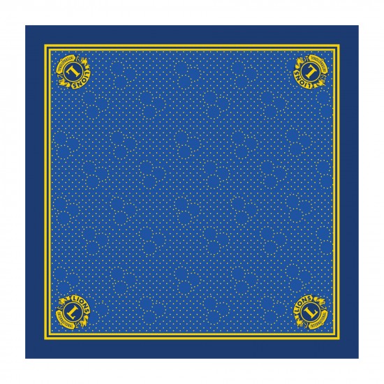 FOULARD CHIFFON POIS GIALLI LIONS INTERNATIONAL