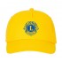 CAPPELLINO GIALLO CON VISIERA E LOGO STAMPATO LIONS INTERNATIONAL