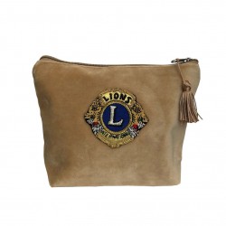 POCHETTE / NECESSAIRE BEIGE VELLUTO LIONS INTERNATIONAL