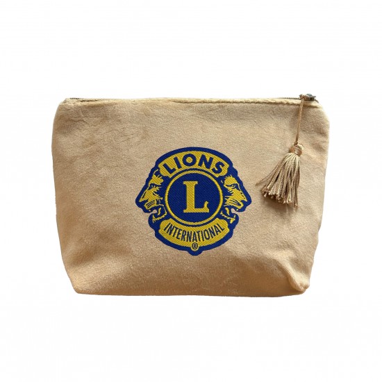 POCHETTE / NECESSAIRE BEIGE VELLUTO LIONS INTERNATIONAL