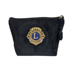 POCHETTE / NECESSAIRE NERO VELLUTO LIONS INTERNATIONAL