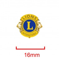 SPILLA LIONS INTERNATIONAL DORATA CON MAGNETE DIAM. 16 MM 