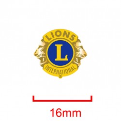 SPILLA LIONS INTERNATIONAL DORATA CON MAGNETE DIAM. 16 MM 