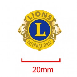 SPILLA LIONS INTERNATIONAL DORATA CON MAGNETE DIAM. 20 MM 