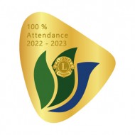 SPILLA 100% ATTENDANCE LIONS CLUB INTERNATIONAL DORATA