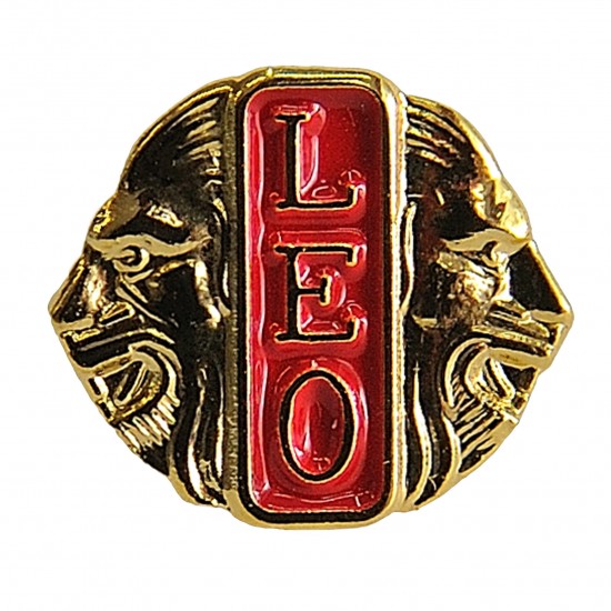 SPILLA "LEO" LEO CLUB ITALIA ORO E ROSSO