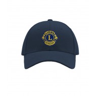 CAPPELLINO BLU ROYAL CON VISIERA E LOGO RICAMATO LIONS CLUB INTERNATIONAL