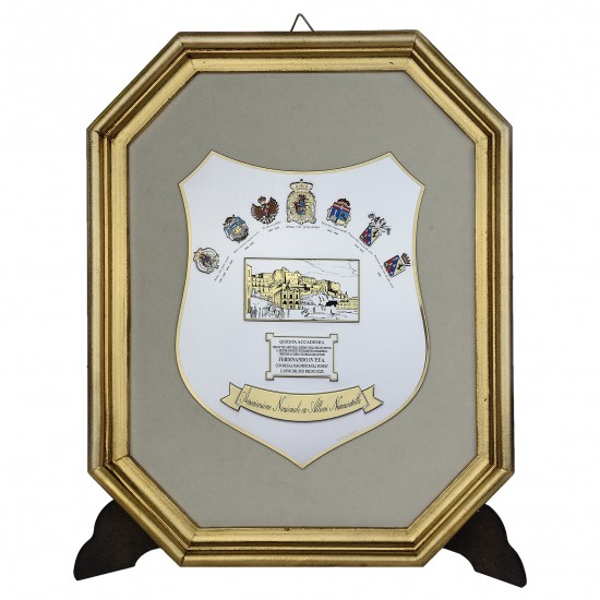 CREST CON PLACCA SILVER IN CORNICE - SCUOLA MILITARE "NUNZIATELLA"