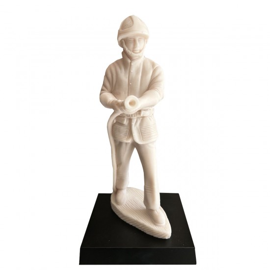 STATUA VIGILE DEL FUOCO RESINA GREZZA h35cm